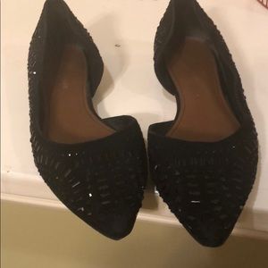 Black Donald J Pliner flats 9M.